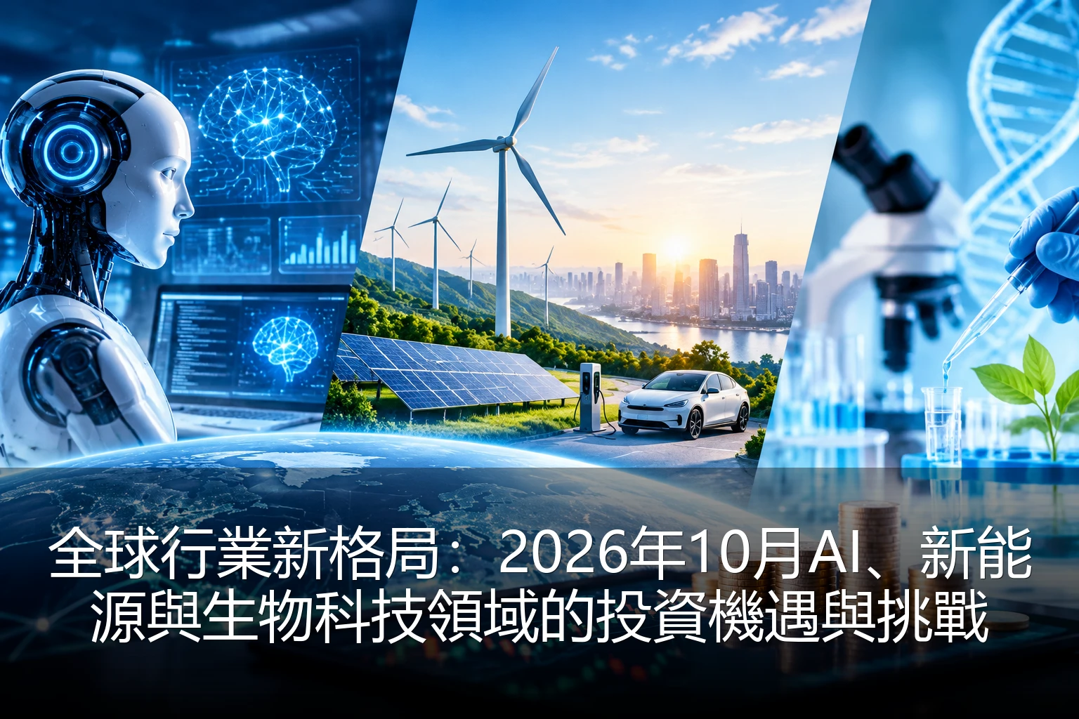 全球行業新格局：2026年10月AI、新能源與生物科技領域的投資機遇與挑戰